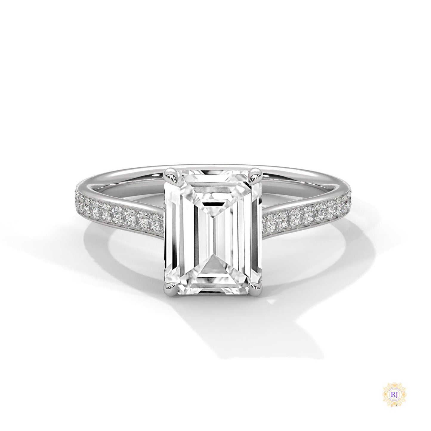 2.25 Ct. Emerald-Cut Lab Diamond Ring