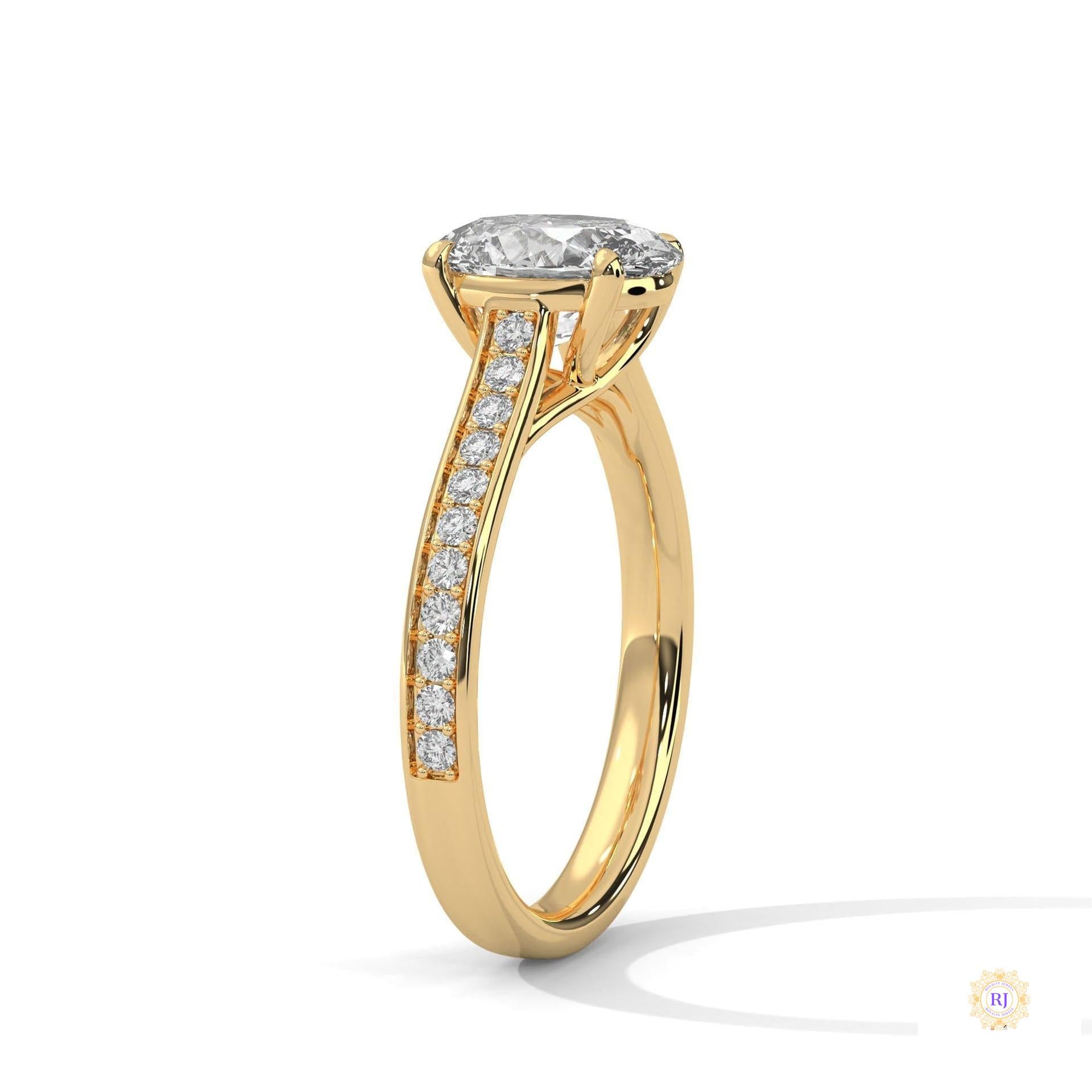 2.25 Ct. Oval Lab Diamond Engagement Ring