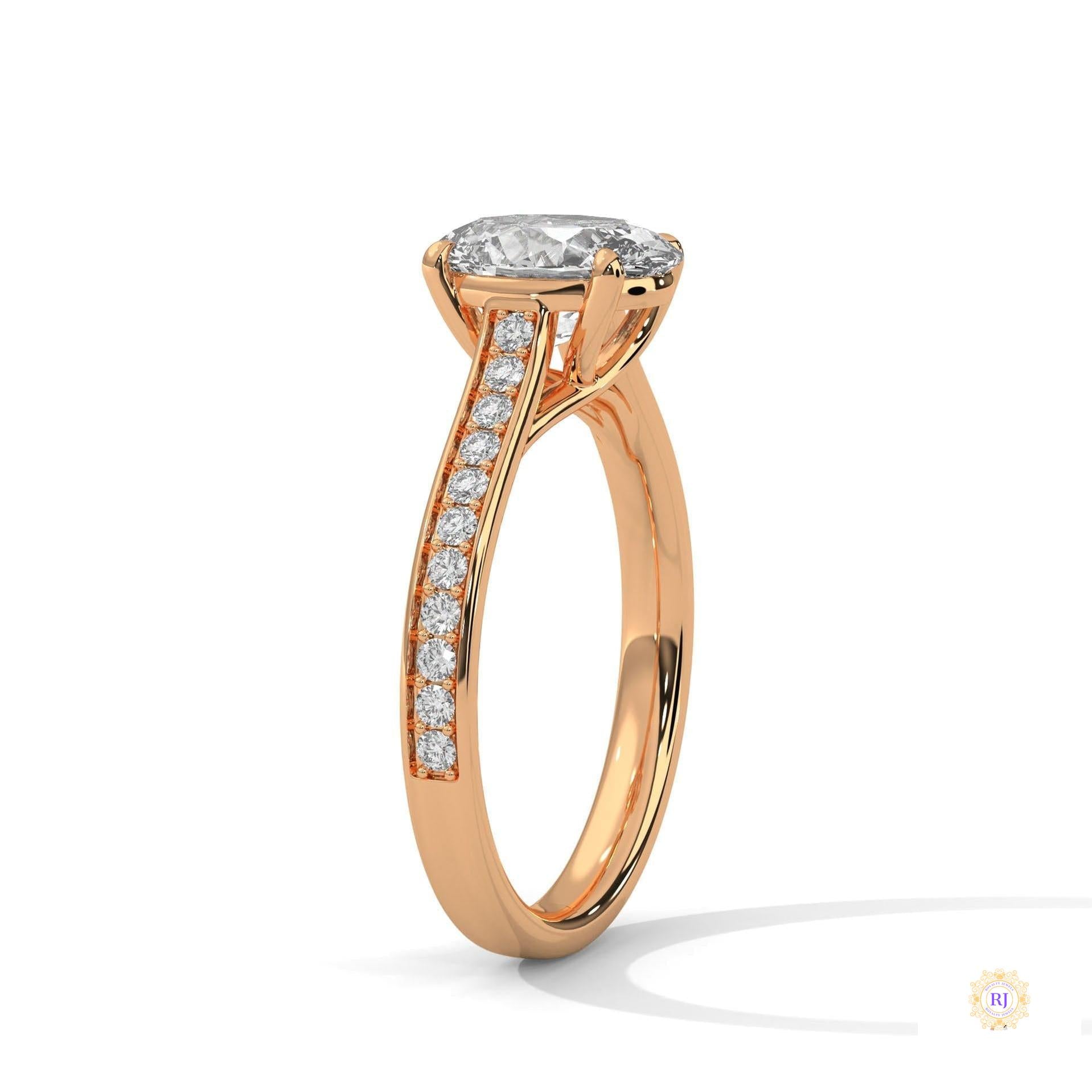 2.25 Ct. Oval Lab Diamond Engagement Ring