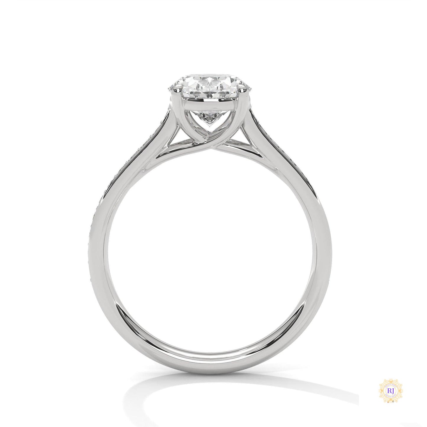 2.25 Ct. Oval Lab Diamond Engagement Ring