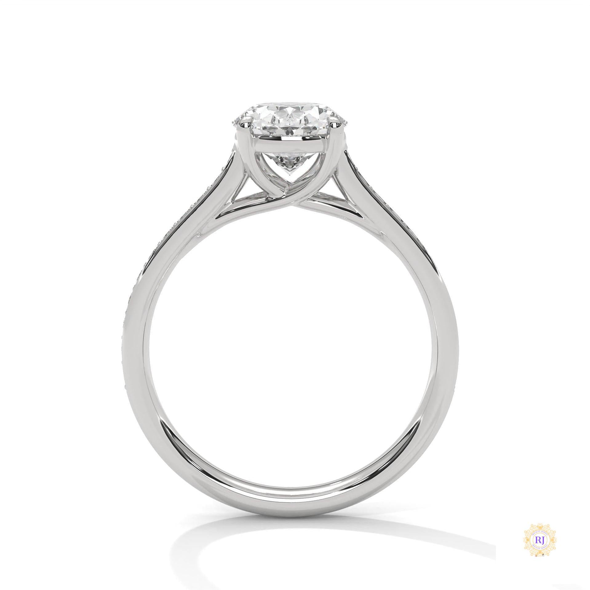 2.25 Ct. Oval Lab Diamond Engagement Ring