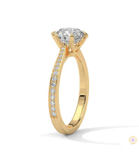 2.25 Ct. Pavé Solitaire Lab Diamond Engagement Ring