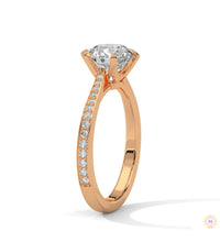 2.25 Ct. Pavé Solitaire Lab Diamond Engagement Ring