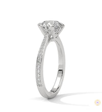 2.25 Ct. Pavé Solitaire Lab Diamond Engagement Ring
