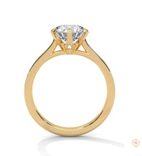2.25 Ct. Pavé Solitaire Lab Diamond Engagement Ring