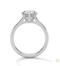 2.25 Ct. Pavé Solitaire Lab Diamond Engagement Ring