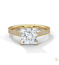 2.25 Ct. Princess Cathedral Pavé Ring
