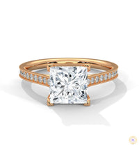 2.25 Ct. Princess Cathedral Pavé Ring
