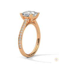 2.25 Ct. Princess Cathedral Pavé Ring