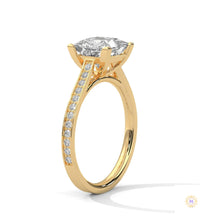 2.25 Ct. Princess Cathedral Pavé Ring