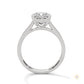 2.25 Ct. Princess Cathedral Pavé Ring