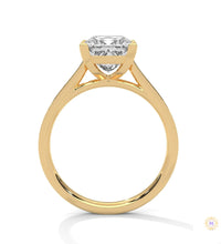 2.25 Ct. Princess Cathedral Pavé Ring