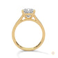 2.25 Ct. Princess Cathedral Pavé Ring