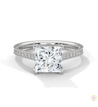 2.25 Ct. Princess Cathedral Pavé Ring