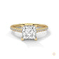 2.25 Ct. Princess Cut Pavé Lab Diamond Engagement Ring