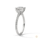 2.25 Ct. Princess Cut Pavé Lab Diamond Engagement Ring