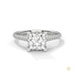 2.25 Ct. Princess Cut Pavé Lab Diamond Engagement Ring