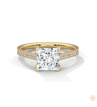 2.25 Ct. Princess Cut Pavé Ring