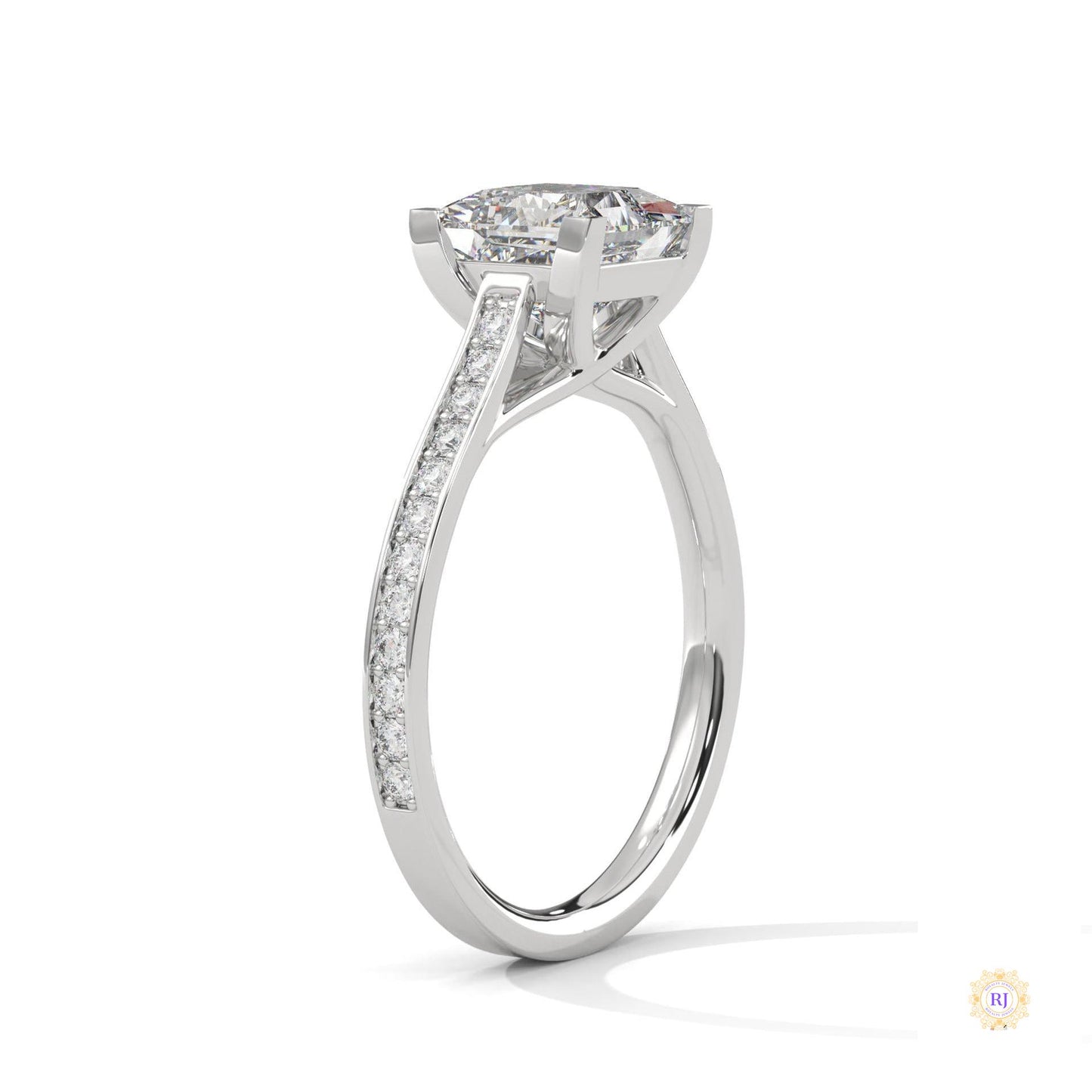 2.25 Ct. Princess Cut Pavé Ring