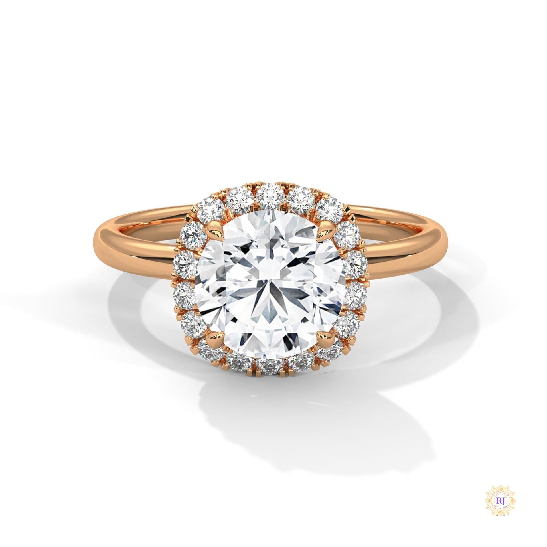 2.25 Ct. Round Diamond Halo Engagement Ring