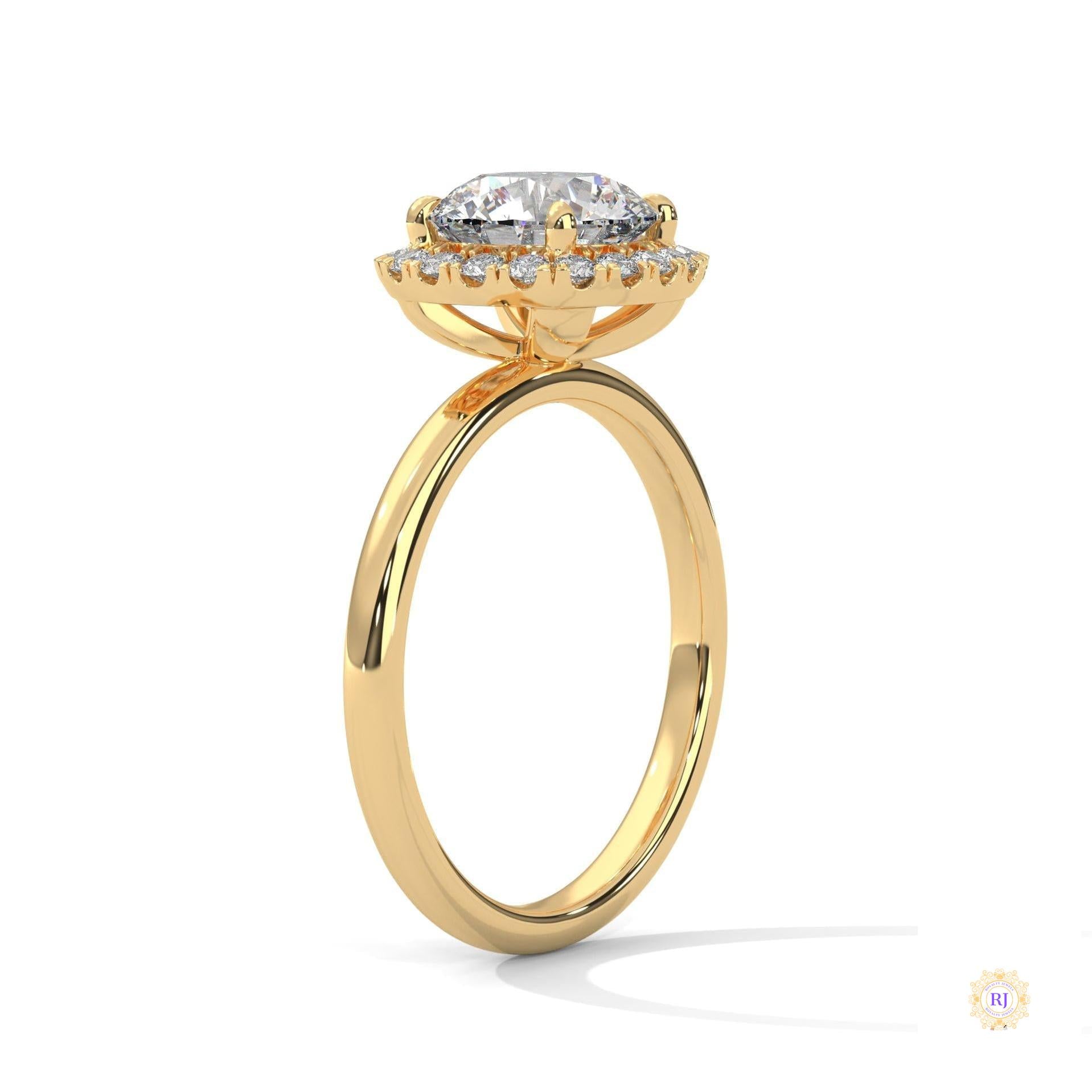 2.25 Ct. Round Diamond Halo Engagement Ring