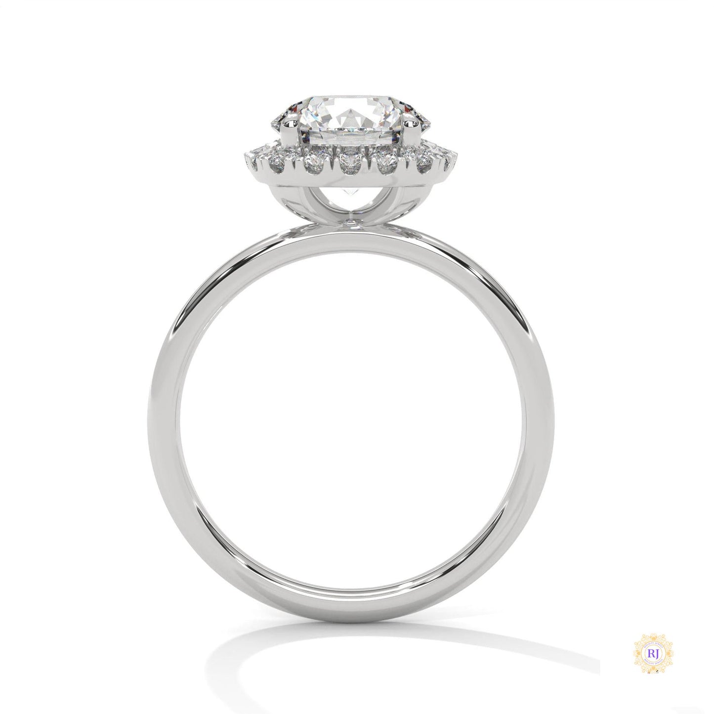 2.25 Ct. Round Diamond Halo Engagement Ring