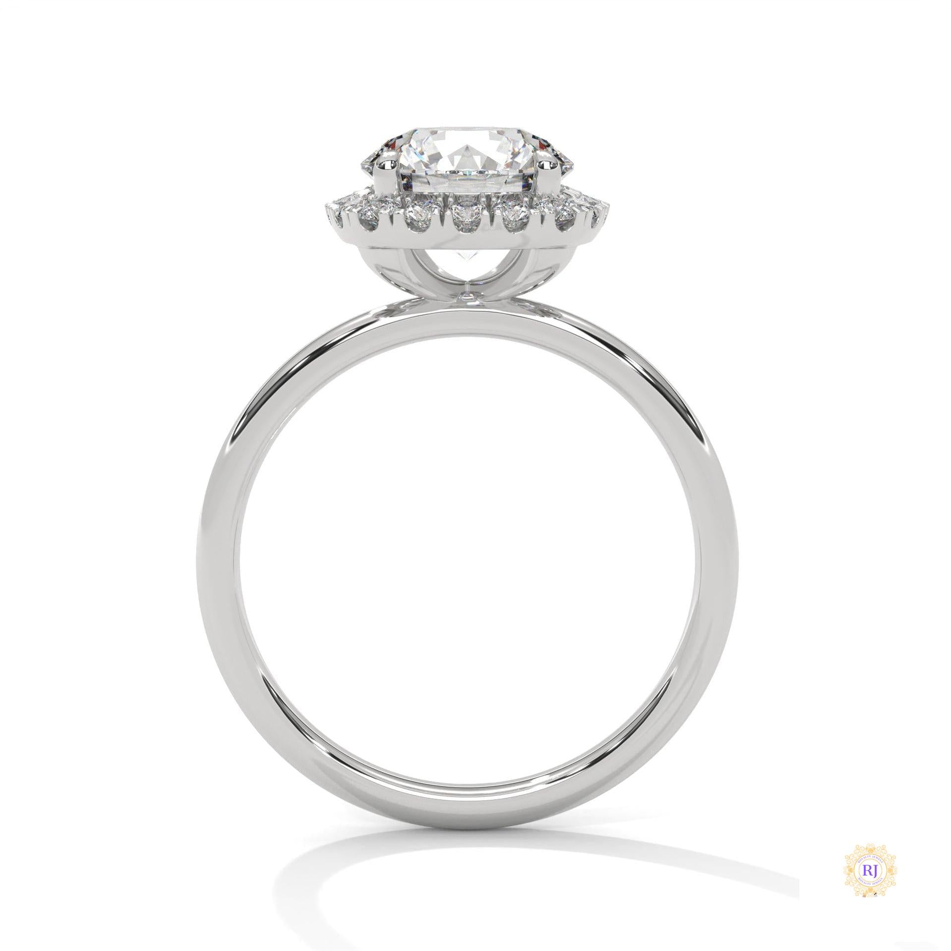 2.25 Ct. Round Diamond Halo Engagement Ring