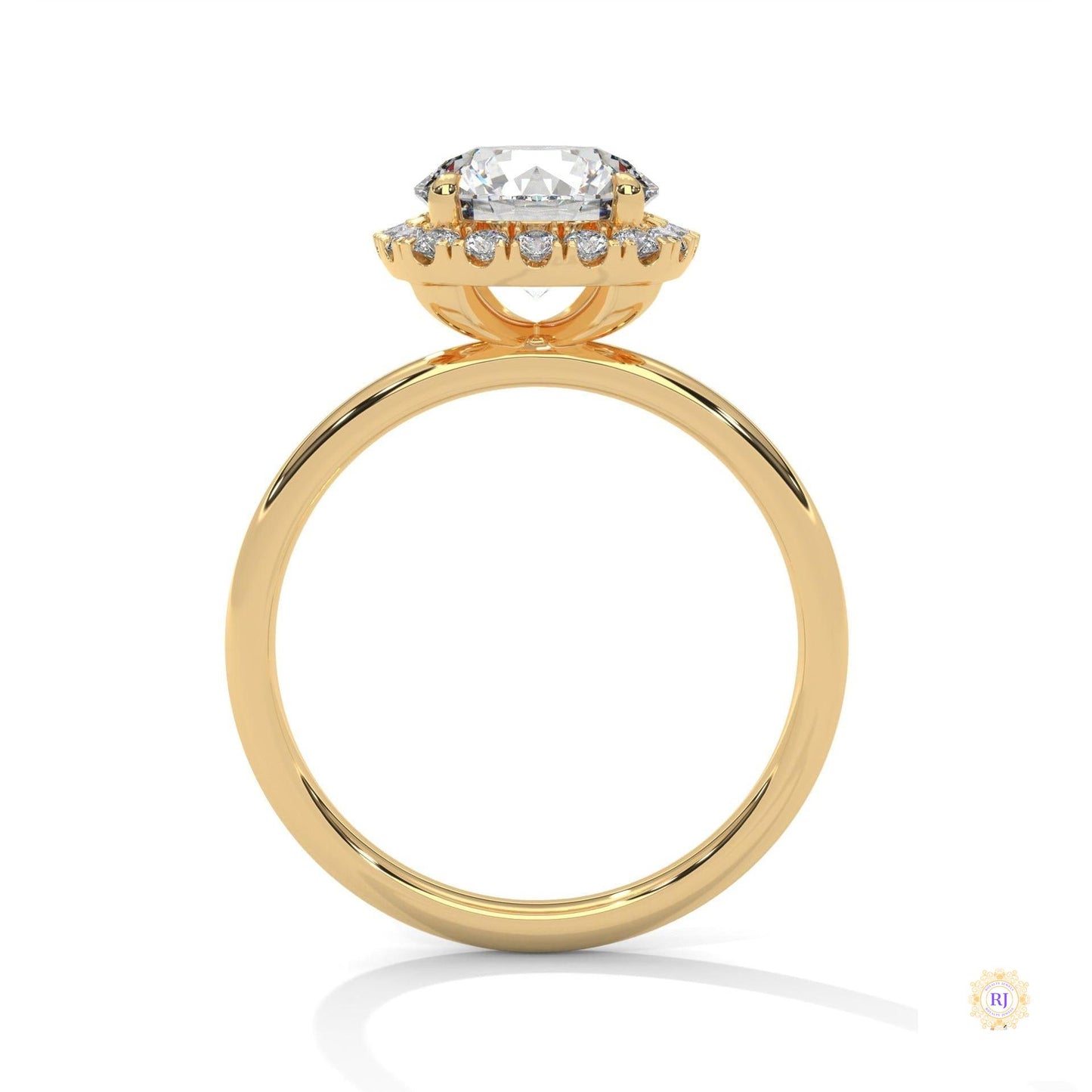 2.25 Ct. Round Diamond Halo Engagement Ring