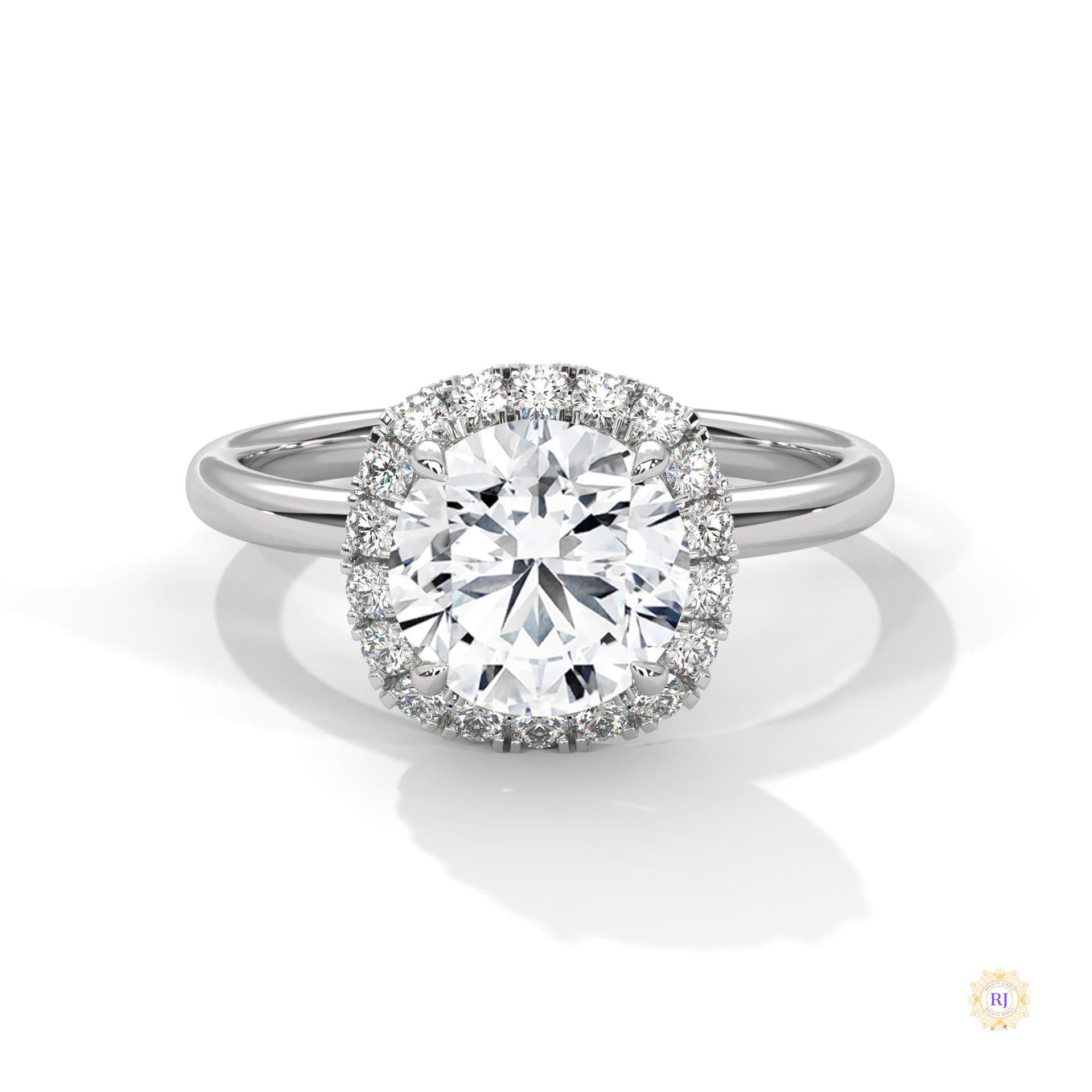 2.25 Ct. Round Diamond Halo Engagement Ring