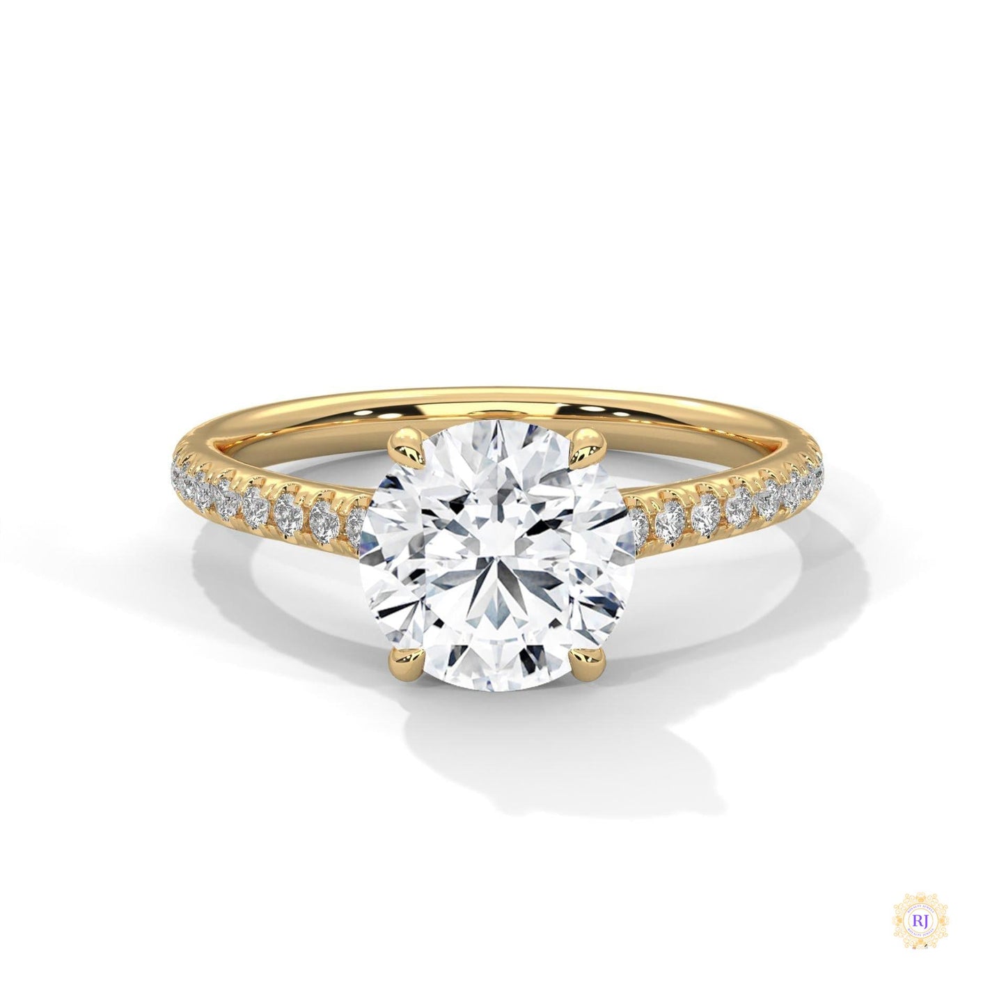 2.25 Ct. Round Lab Diamond Pavé Ring