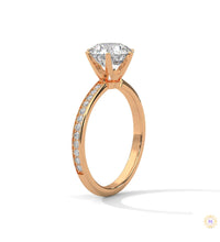 2.25 Ct. Six-Prong Pavé Diamond Ring