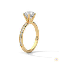 2.25 Ct. Six-Prong Pavé Diamond Ring