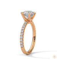 2.25 Ct. Six-Prong Pavé Lab Diamond Ring
