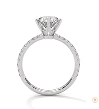2.25 Ct. Six-Prong Pavé Lab Diamond Ring