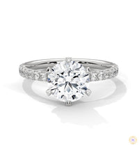 2.25 Ct. Six-Prong Pavé Lab Diamond Ring