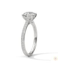 2.25 Ct. Solitaire Pavé Lab Diamond Ring