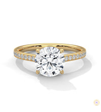 2.25 Ct. Solitaire Pavé Lab Diamond Ring