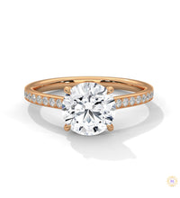 2.25 Ct. Solitaire Pavé Lab Diamond Ring
