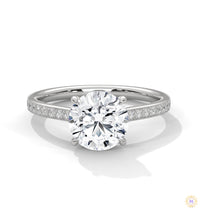 2.25 Ct. Solitaire Pavé Lab Diamond Ring