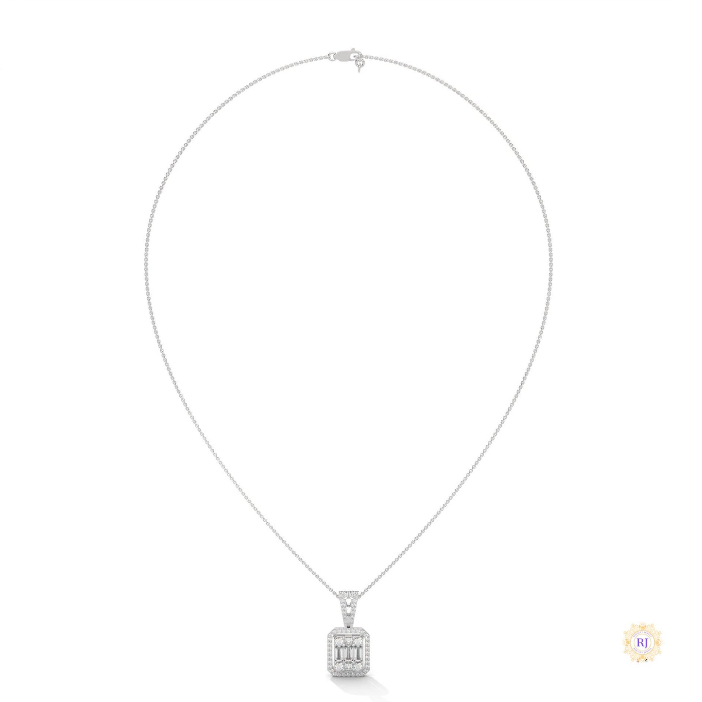 2.3 CT. Baguette & Round Diamond Pendant