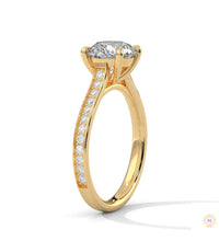 2.30 Ct. Cathedral Pavé Lab Diamond Ring
