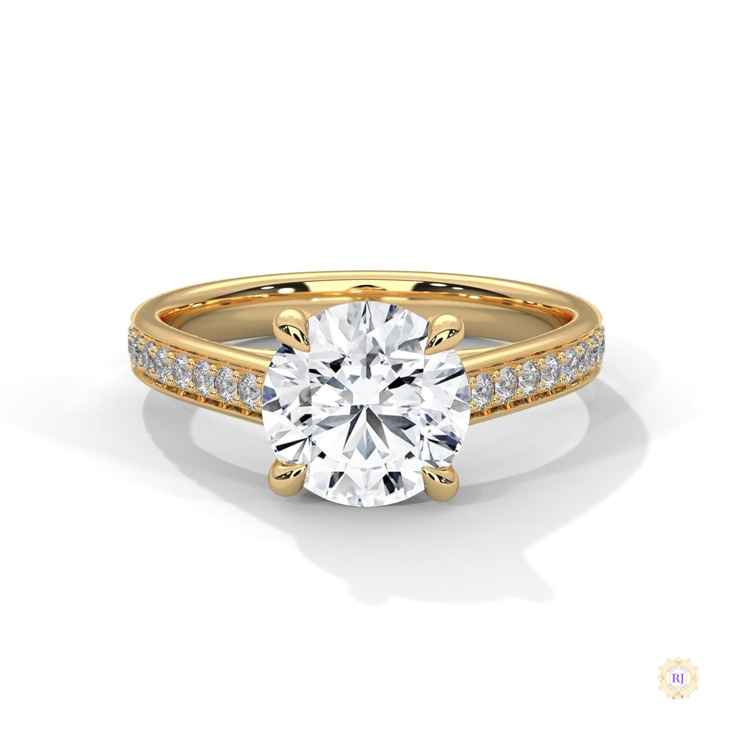 2.30 Ct. Pavé Lab Diamond Engagement Ring