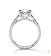 2.30 Ct. Pavé Lab Diamond Engagement Ring