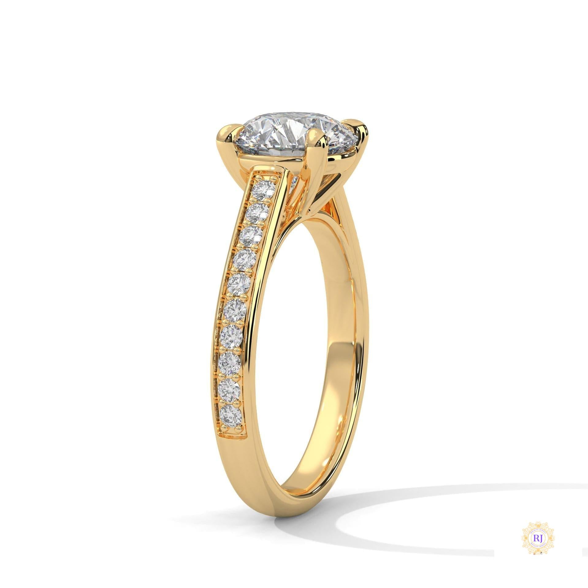 2.30 Ct. Pavé Lab Diamond Engagement Ring