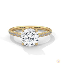 2.30 Ct. Round Lab Diamond Pavé Engagement Ring