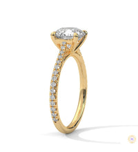 2.30 Ct. Round Lab Diamond Pavé Engagement Ring