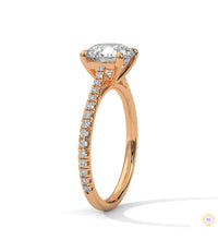 2.30 Ct. Round Lab Diamond Pavé Engagement Ring