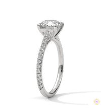 2.30 Ct. Round Lab Diamond Pavé Engagement Ring