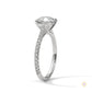 2.30 Ct. Round Lab Diamond Pavé Engagement Ring
