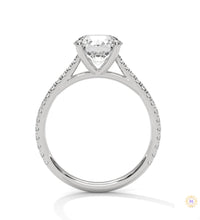 2.30 Ct. Round Lab Diamond Pavé Engagement Ring